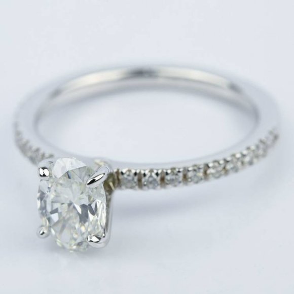 IGI 0.70 Ct Oval Lab Grown Diamond Engagement Ring - Picture 2 of 4